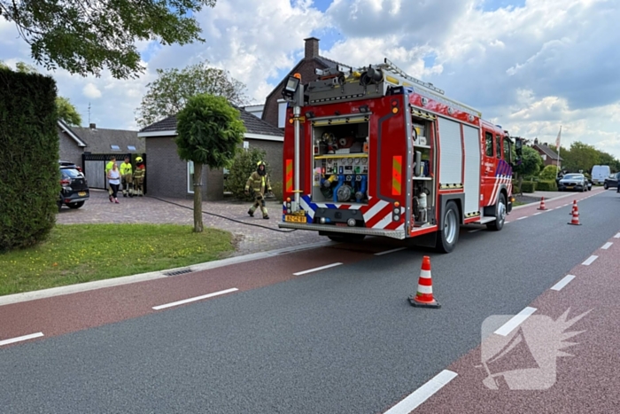 Buitenbrand veroorzaakt door onkruidverbranding