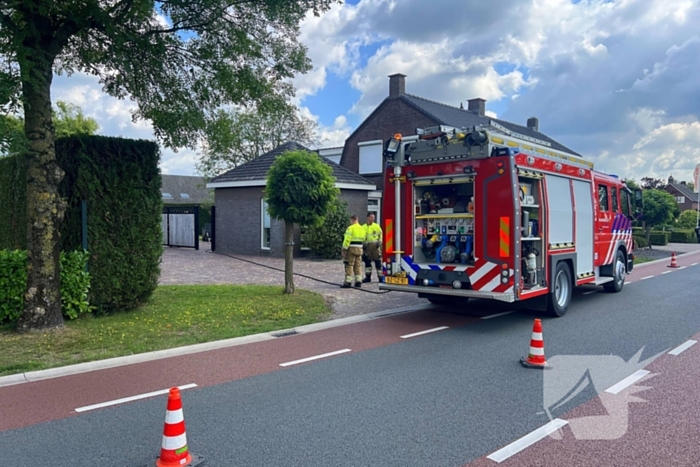 Buitenbrand veroorzaakt door onkruidverbranding