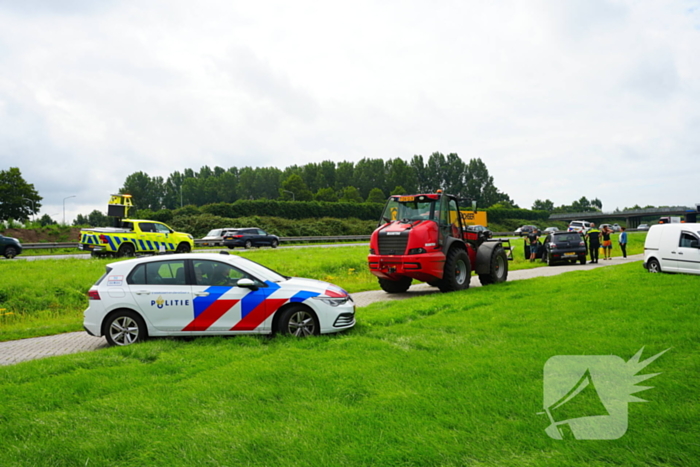 Auto in sloot na ongeluk