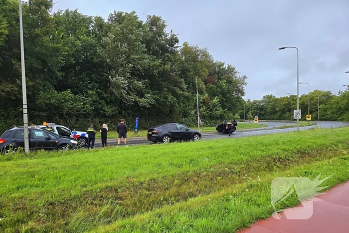Auto uit de bocht bij ongeval