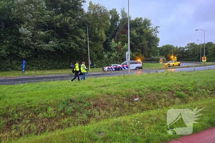 Auto uit de bocht bij ongeval