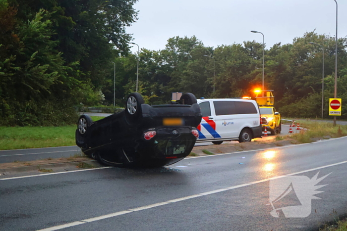Auto uit de bocht bij ongeval