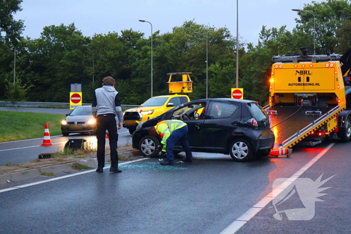 Auto uit de bocht bij ongeval
