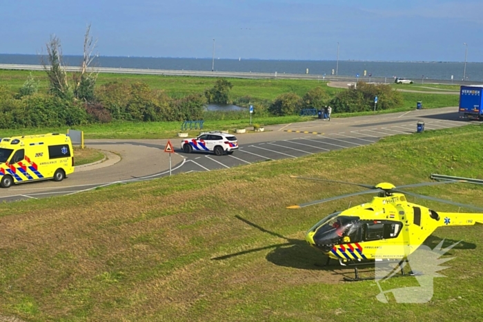 Traumahelikopter ingezet na fietsongeval