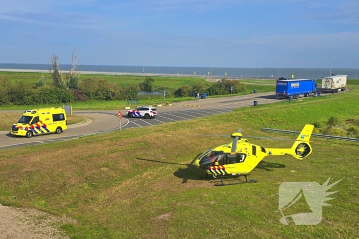 Traumahelikopter ingezet na fietsongeval