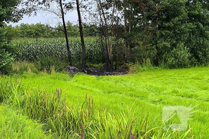 Vuur in berm snel onder controle