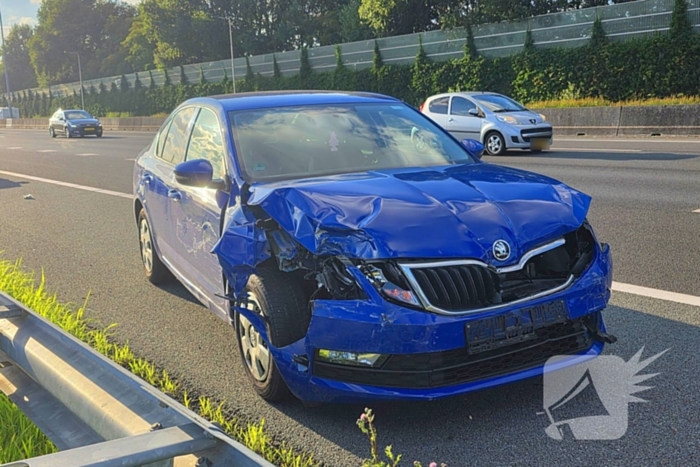 Gevluchte bestuurder na botsing op snelweg door politiehelikopter gevonden