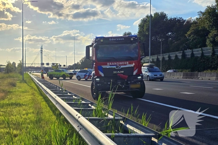 Gevluchte bestuurder na botsing op snelweg door politiehelikopter gevonden