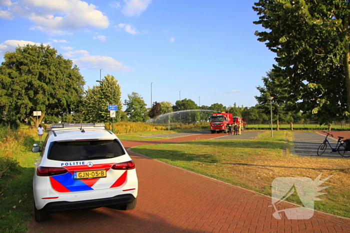 Brand in berm leidt tot rookontwikkeling