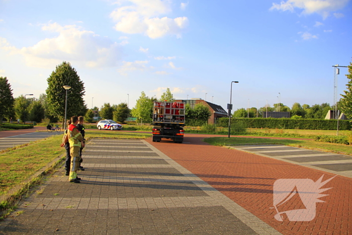 Brand in berm leidt tot rookontwikkeling