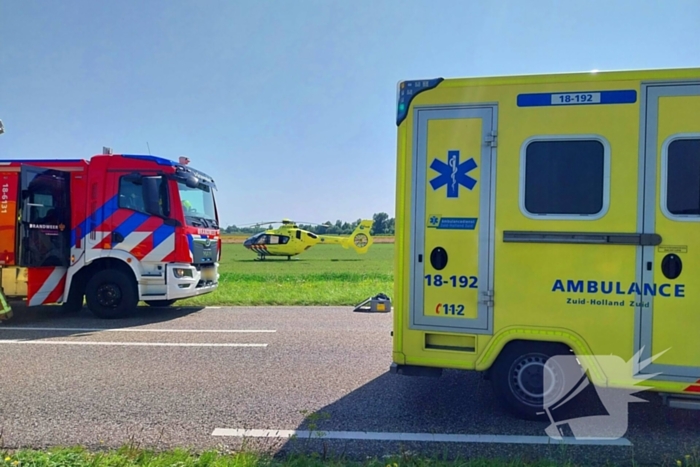 Traumahelikopter ingezet bij verkeersongeval