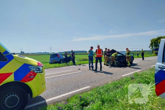 Traumahelikopter ingezet bij verkeersongeval