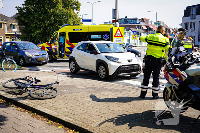 Fietser aangereden op rotonde