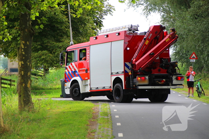 Paard in het water gered door brandweer