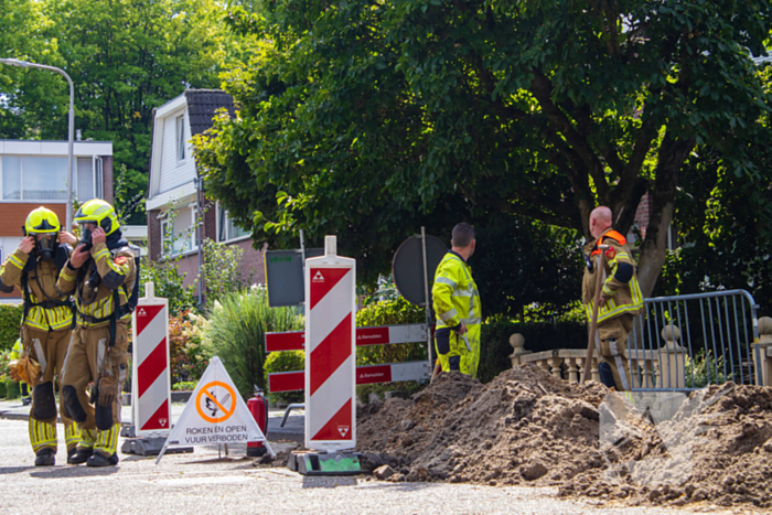 Gaslekkage tijdens graafwerkzaamheden