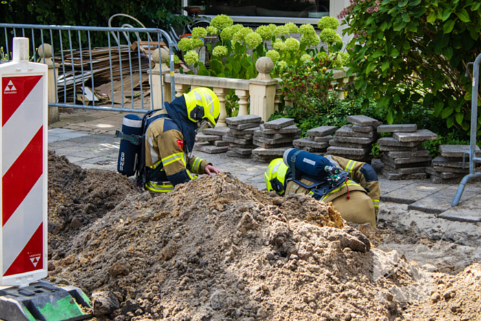 Gaslekkage tijdens graafwerkzaamheden