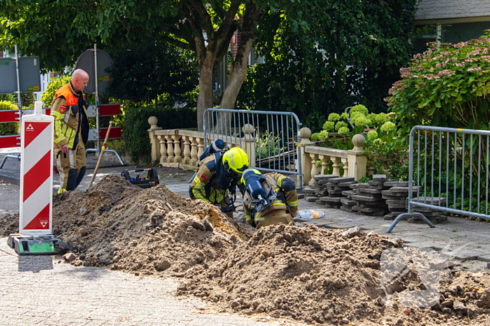 Gaslekkage tijdens graafwerkzaamheden