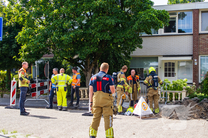 Gaslekkage tijdens graafwerkzaamheden