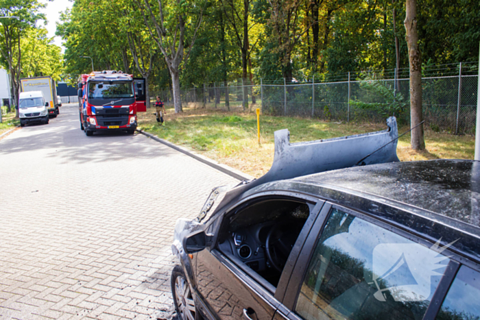 Brand in auto tijdens slepen