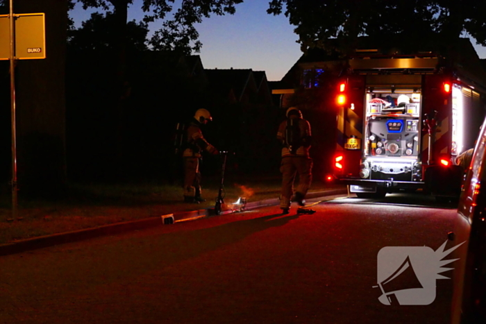 Brand in elektrische step snel geblust