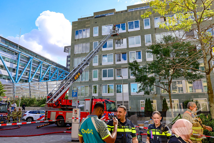 Grote brand in flatgebouw
