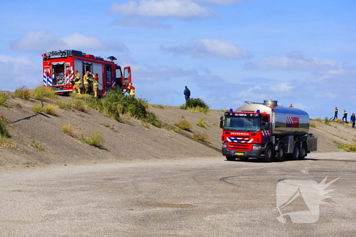 Brandweer groots ingezet na explosie