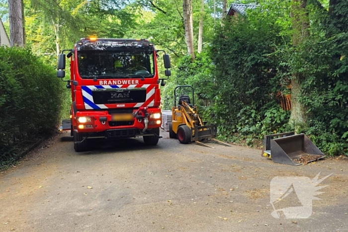 Gasleiding geraakt tijdens werkzaamheden
