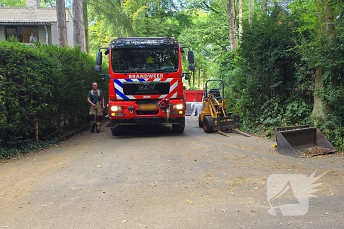 Gasleiding geraakt tijdens werkzaamheden