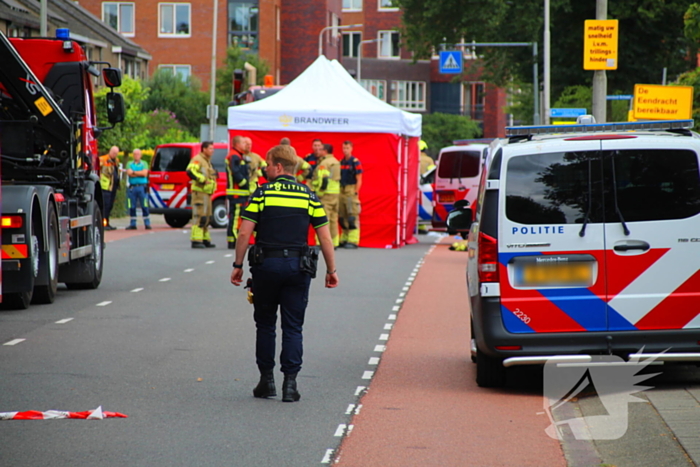Ongeval tussen fietser en vrachtwagen