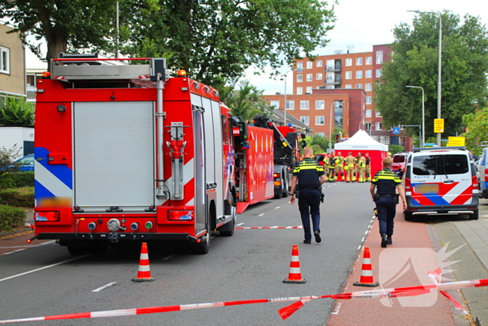 Ongeval tussen fietser en vrachtwagen