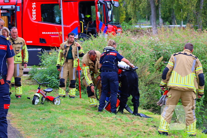 Zoekactie in water na aantreffen kinderfiets