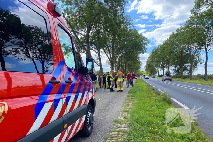 Driewielerbestuurder raakt te water