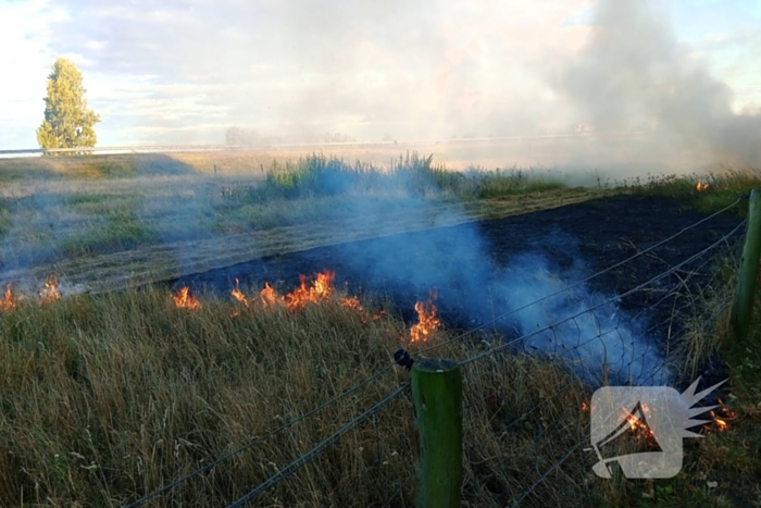 Bermbrand ontdekt vanaf snelweg