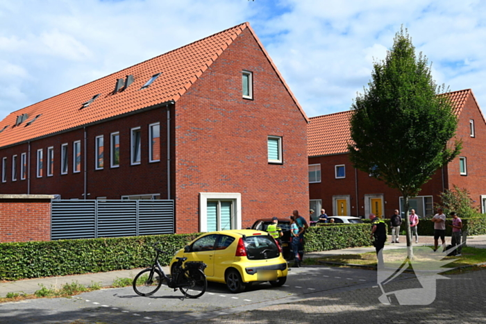 Automobilist botst tegen woning