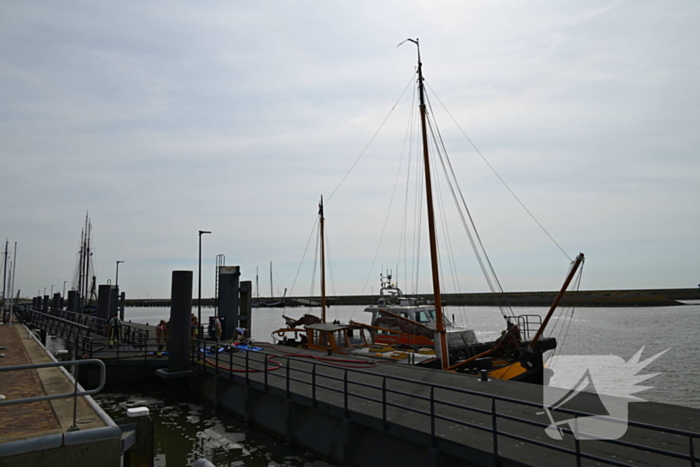 Machinekamer in brand, snelle actie