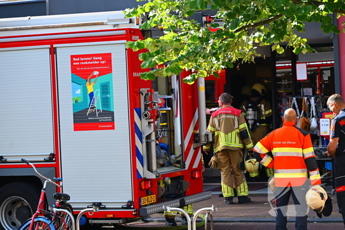 Brand vergt snelle inzet in winkel