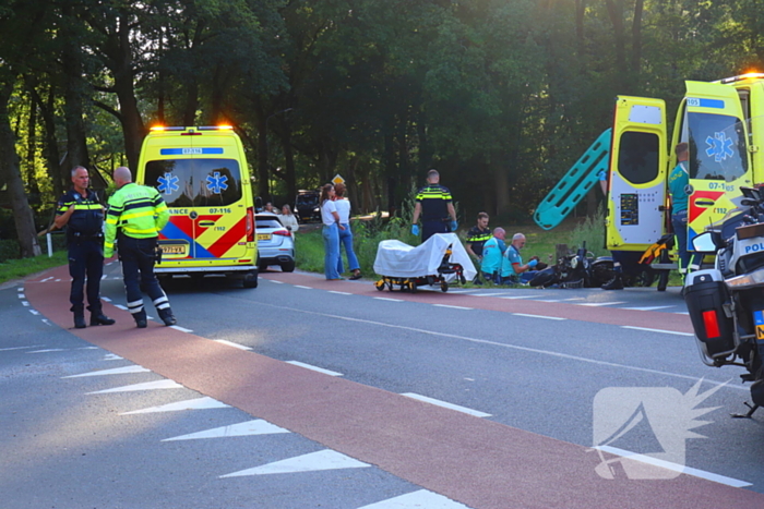 Ernstig ongeval met scooter en auto