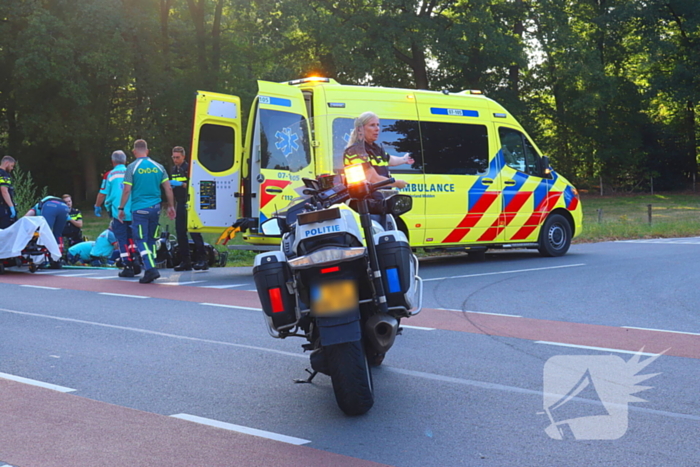 Ernstig ongeval met scooter en auto
