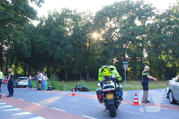 Ernstig ongeval met scooter en auto