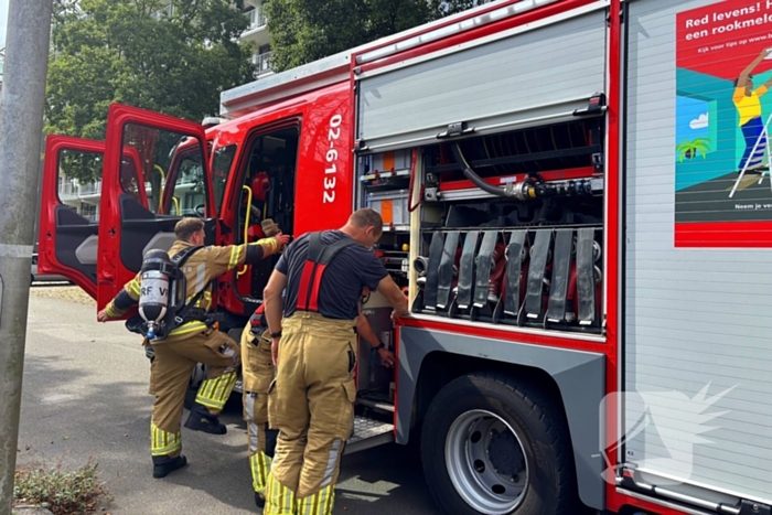 Brand op balkon snel onder controle