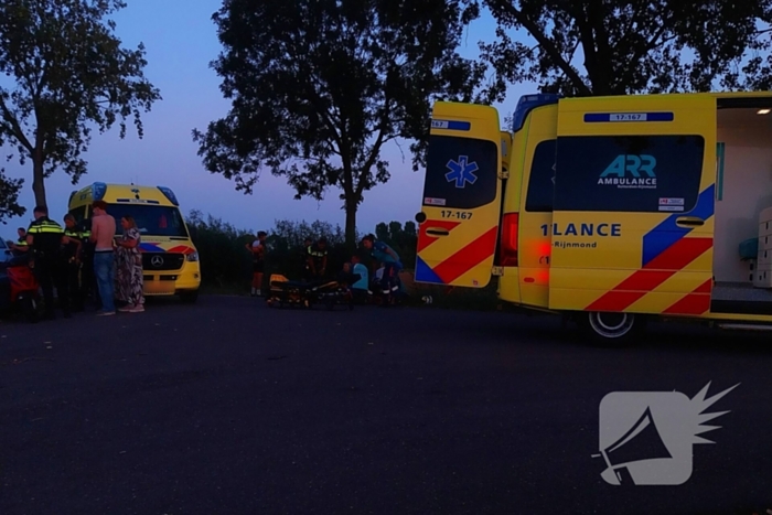 Ongeval tussen wielrenner en scooter