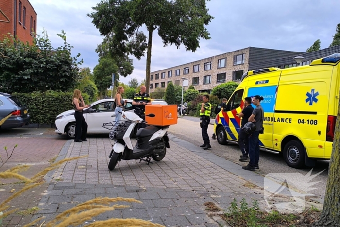 Politie en ambulance na botsing
