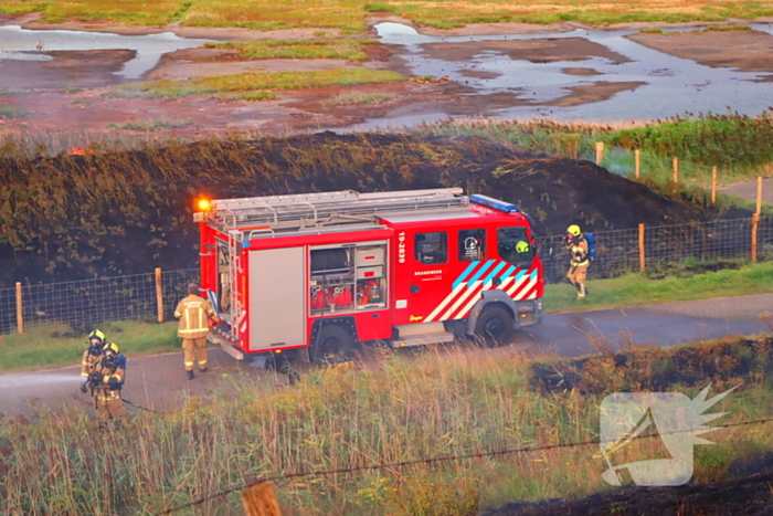 Bermbrand zet natuurgebied in vuur