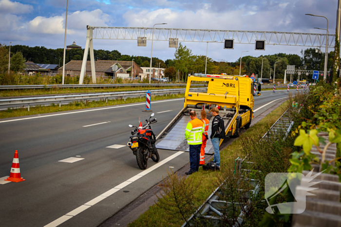 Ongeval met motorrijder zonder gewonden