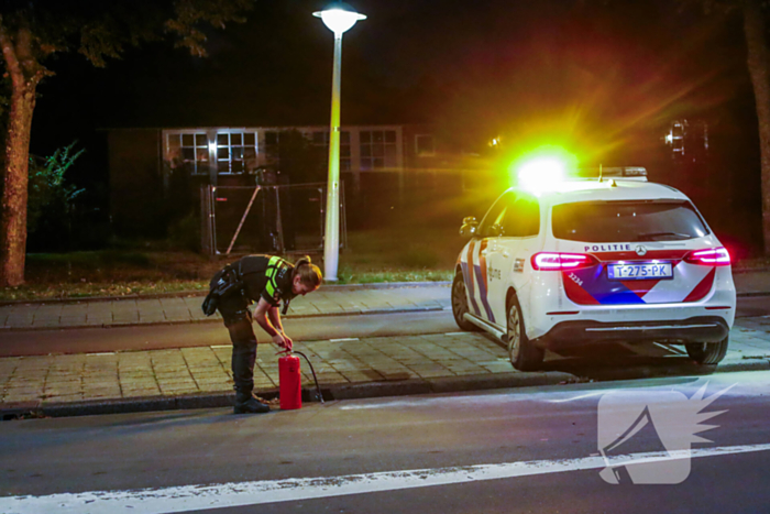 Brand in politieauto snel geblust