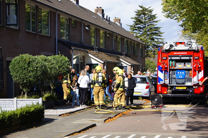 Pannetje vat vlam in keuken