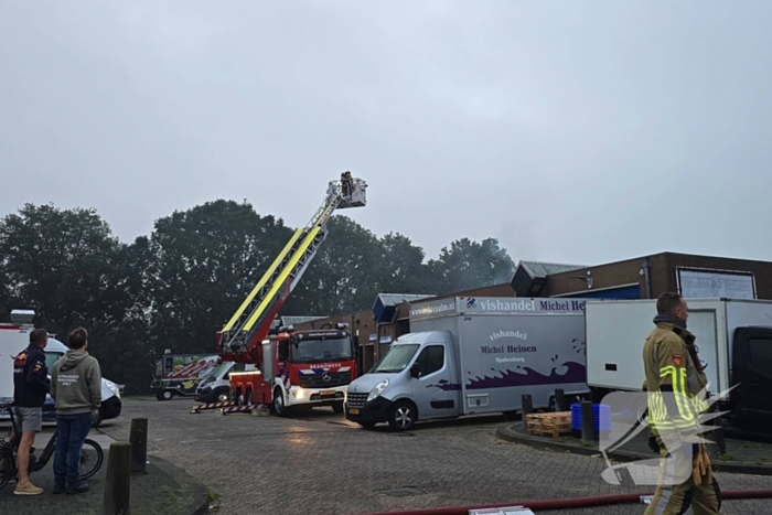 Brand verwoest bestelbus en verkoopwagens