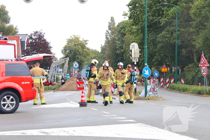 Gaslekkage na graafwerkzaamheden zorgt voor spoedinterventie