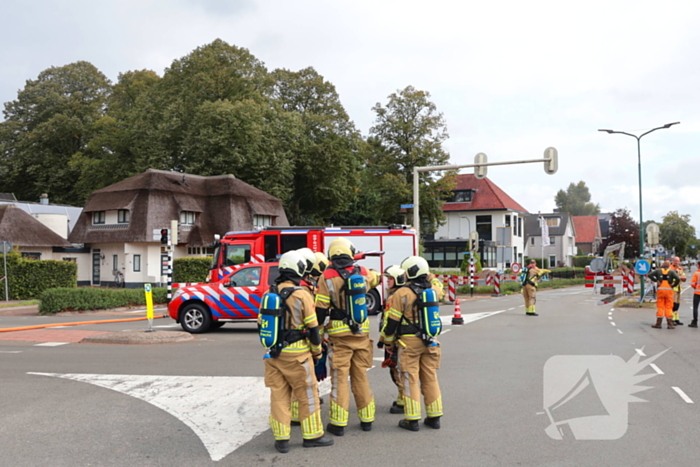 Gaslekkage na graafwerkzaamheden zorgt voor spoedinterventie