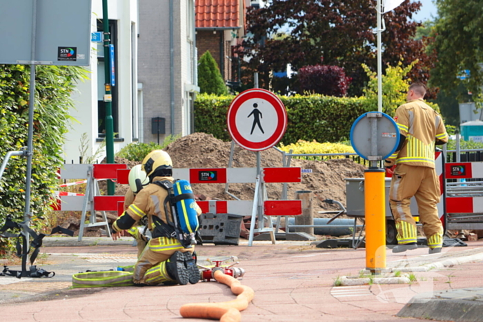 Gaslekkage na graafwerkzaamheden zorgt voor spoedinterventie